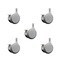 Service Caster 2.375 Inch MRI Safe Casters with Brakes, 7/16 Grip Ring Stem, Set of 5, SCC, 5PK SCC-GR02S60-TPR-GRY-B-71678-MRI-5 - alternate 1